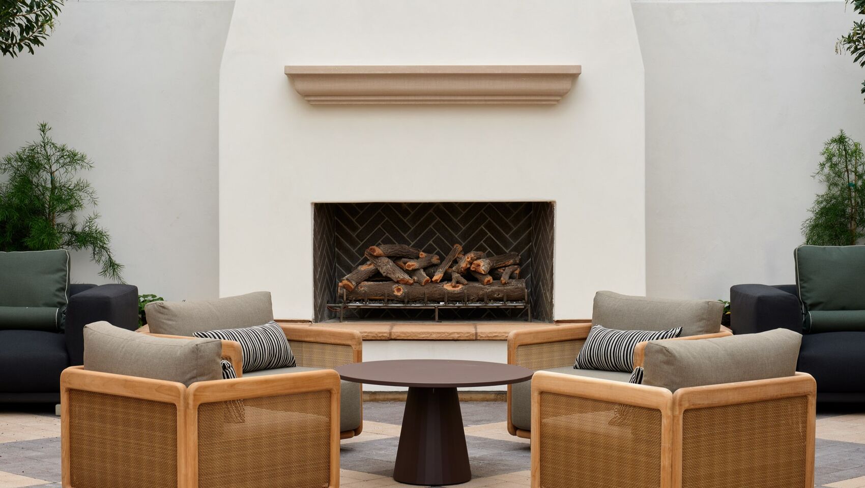 Courtyard Fireplace