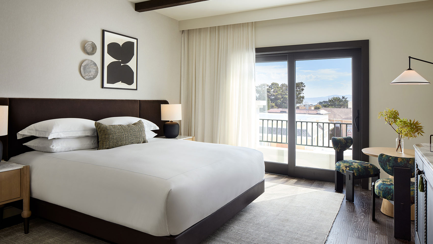 Kimpton mirador guest room with a balcony