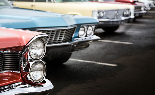 close up of classic cars