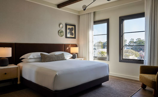 Kimpton Mirador Hotel One Bedroom Suite Bay View bedroom