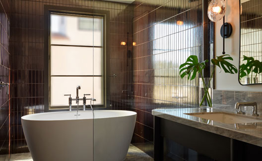 Kimpton Mirador Hotel One Bedroom Suite Bay View bathroom with soaking tub